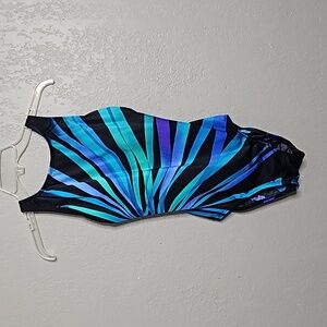 Blue Stripe One Piece Swim suit 8
